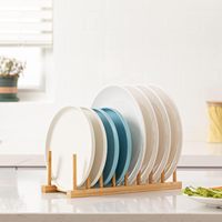 Support de rangement en bambou personnalisé pour cuisine, organisateur d'armoire, étagères à assiettes en bois de bambou, directement du fabricant leader