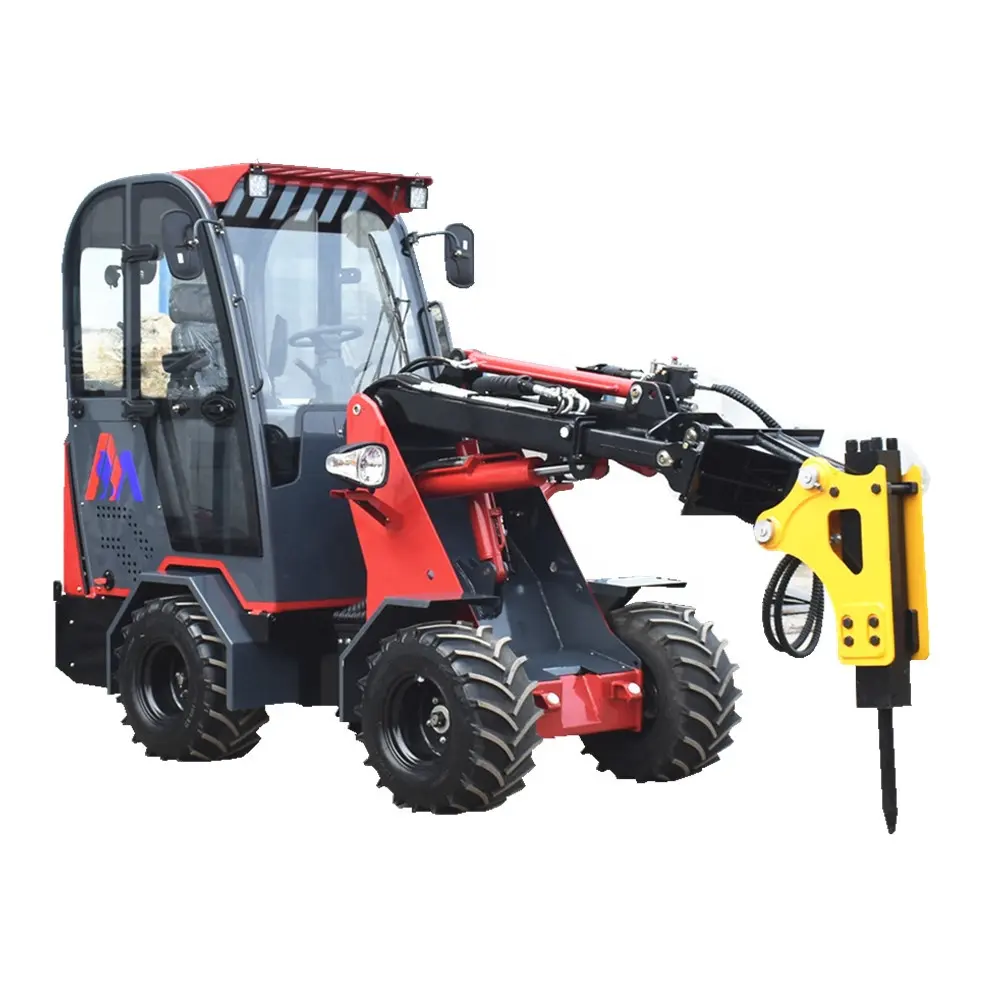 Mini tarla makinesi 45hp dizel motor Powered küçük 4WD traktör ön yükleyici çok fonksiyonlu tarım makineleri ve ekipmanları