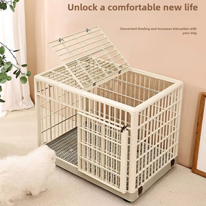 Cages de maison de chien en plastique à motif solide pliable directe d'usine boîte de plateau en plastique de Style classique empilable intérieure/extérieure - Product Image 5