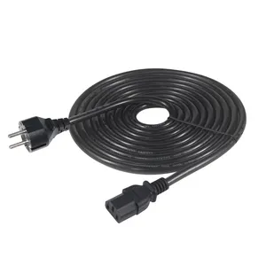 110v Ac UE Cabo de Extensão Iec320 1.0MM2 0.75MM2 CEE7/C13 7 Plug Iec Cabo de Alimentação