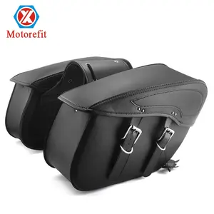 Motorefit Waterproof Cruiser Motorcycle Saddlebag Leather Side Luggage Bag For Sportster For Honda shadow