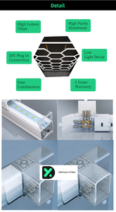 Luces hexagonales led mécanicien automobile multifonctionnel travaux de réparation de voiture travail <span class=keywords><strong>garage</strong></span> lumière 3000 lumens pour éclairage d'atelier - Product Image 6