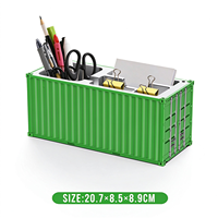 Stylo créatif de luxe en ABS, modèle de conteneur d'expédition, organisateur de bureau portable et élégant, cadeau d'entreprise