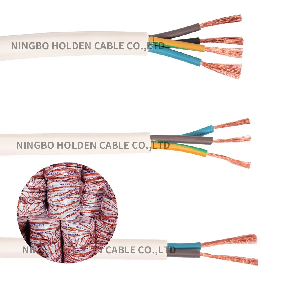 2 3 4 5 ядер 0,5 мм 0,75 мм 1,0 мм 1,5 мм 2,5 мм 4 мм ПВХ изолированный Электрический провод rvv гибкий кабель