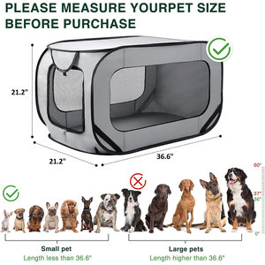 Portable Large <b>Dog</b> <b>Bed</b> Cabin Pop up Kennel <b>Travel</b> Cat and <b>Dog</b> Crate Collapsible Indoor Outdoor Crate for Pets Car Seat Kennel - Product Image 3