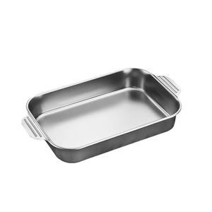 Stainless Steel Barbecue Restaurant Grill <strong>Fish</strong> Plate Tray square Plate With Lid Barbecue Plate Home Commercial Dry <strong>Pot</strong> - Product Image 2