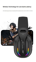Casque sans fil personnalisé B500 V5.4 ANC IPX6 étanche avec éclairage RGB, interface Type-C, écouteurs BT pour aviation et sport