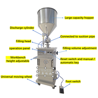 Ventes chaudes : Machine de remplissage semi-automatique pneumatique verticale et horizontale en acier inoxydable pour pâtes, liquides et crèmes
