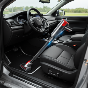 Aspiradora de Mano Plateada, 120W, Motor sin Escobillas, Carga USB, Mini Portátil para Uso Doméstico - Product Image 2