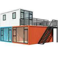 Maison préfabriquée démontable en kit, maison conteneur en acier, panneau sandwich 20 pieds 40 pieds pour bureau à domicile