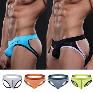 <strong>Mens</strong> Sexy Open Ass Underwear Jockstrap <strong>Panties</strong> G-String Thongs Athletic Supporter Underpants Mesh Shorts Low Rise Briefs - Product Image 2