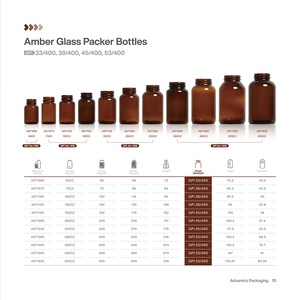 Contenitori per <span class=keywords><strong>Capsule</strong></span> Flaconi in Vetro Ambrato Farmaceutici per Compresse da 60ml 75ml 100ml 120ml 150ml 200ml 250ml 300ml 400ml 500ml 625ml - Product Image 4