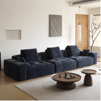 Canapé modulaire minimaliste italien en tissu chenille, sectionnel, avec chaise longue d'angle, meubles de salon