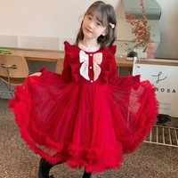 Gaun Anak Perempuan untuk Musim Gugur dan Musim Dingin, Gaya Baru yang Modis, Pakaian Anak-anak, Gaun Putri Gaya Musim Gugur