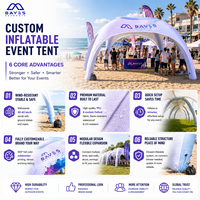 Tente de Foire Gonflable Hermétique Impression Personnalisée Abri pour Stand d'Expo Vitrine d'Entreprise et Showroom Mobile