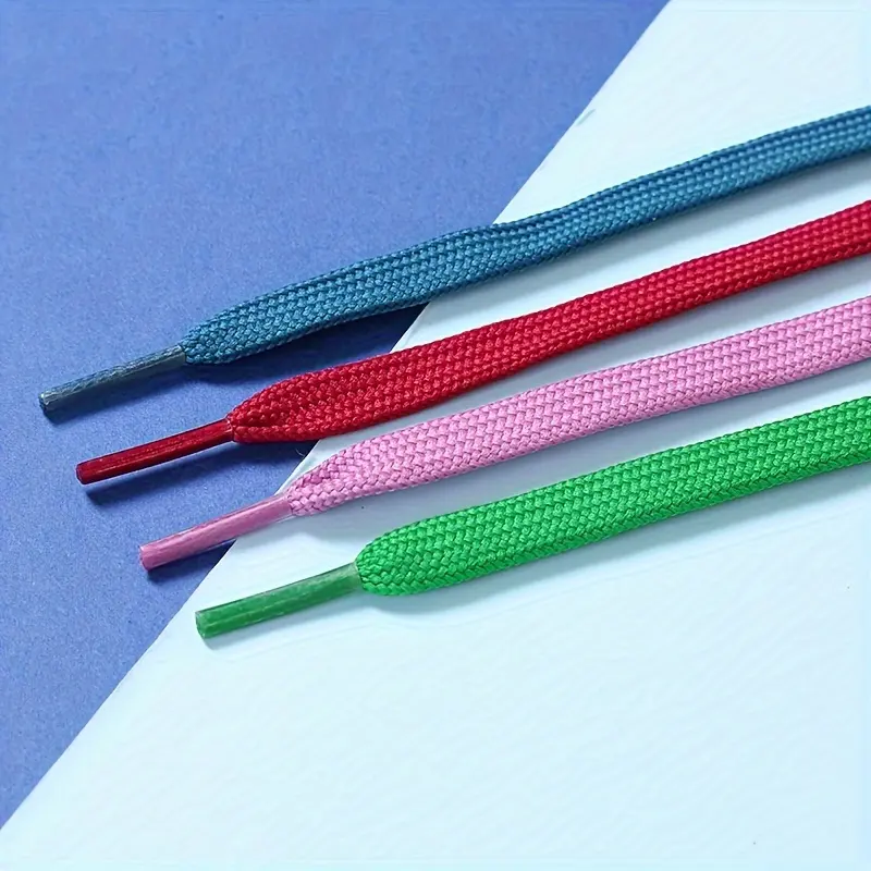 baumwolle schnürsenkel tape rollen bestseller 8 mm flache schnürsenkel 8 mm breite polyester-schnürsenkel