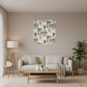 CASAMAX WL HY-5001A 70x77cm Autocollant mural auto-adhésif avec motif lettres imprimées pour la décoration écologique de la maison et les vitrines - Product Image 2