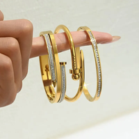 Bracelet Réplique AAA en Acier Inoxydable Or Diamant, Ne Se Décolore Pas, avec Tournevis à Clous