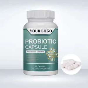 Compléments alimentaires certifiés halal, capsules de probiotiques naturels pour le soutien digestif et immunitaire des adultes, 60 unités, OEM/ODM - Product Image 1