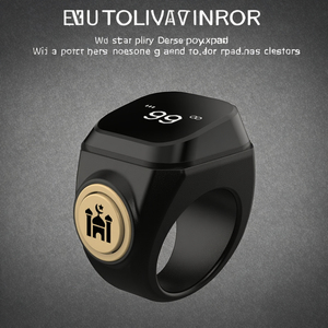 Bague Compteur Intelligente avec Écran OLED HD, Boîtier en Plastique, Longue Durée <span class=keywords><strong>de</strong></span> Vie, Tailles Ajustables, <span class=keywords><strong>Rappel</strong></span> via Application Android, Bague <span class=keywords><strong>de</strong></span> <span class=keywords><strong>Prière</strong></span> <span class=keywords><strong>Musulmane</strong></span> 2025 - Product Image 3