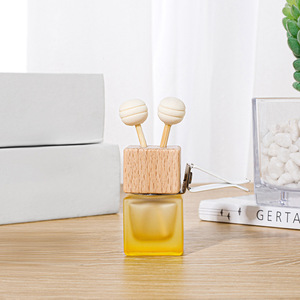 Square Frosted Colored Empty 8ml Car Perfume Fragrance Bottle Car Air Freshener Perfume <strong>Diffuser</strong> Bottle With <strong>Vent</strong> <strong>Clip</strong> - Product Image 6