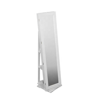 Fournisseur d'armoire de rangement pour bijoux avec miroir, miroir sur pied de pleine longueur à suspendre à la porte, en bois avec miroir