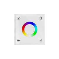 Panneau tactile mural T3 RF2.4G RGB LED Dimmer sans fil 3 canaux Contrôleurs LED RGB Panneau mural à distance Interrupteur