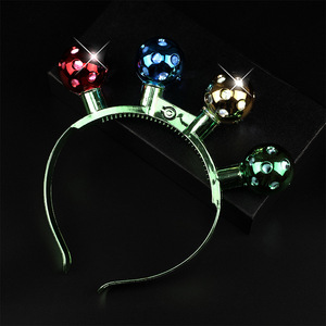 Serre-tête lumineux LED de Noël festif et amusant, 6 modes clignotants, à piles, indice IP33 pour décoration intérieure de Noël - Product Image 1