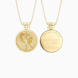 Loveher bijoux en laiton nouveauté Simple élégant terre promise croix colombe de <span class=keywords><strong>la</strong></span> paix avec branche d'olivier pièce médaillon collier - Product Image 3