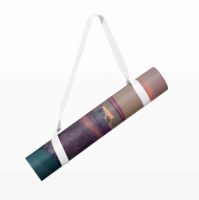 Tapis de yoga en microfibre suédée à impression intégrale personnalisée, 6 mm d'épaisseur, 183 cm, antidérapant, pliable, absorbant les chocs, tapis de danse fitness