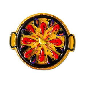 แม่เหล็กติดตู้เย็นปาเอลล่าพิมพ์ลายเรซินอาหารสเปนแม่เหล็กของที่ระลึกวาเลนเซีย - Product Image 2