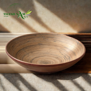 Plato de comedor de bambú vintage personalizado, producto recién llegado de proveedor, utensilios de cocina de Vietnam - Product Image 6