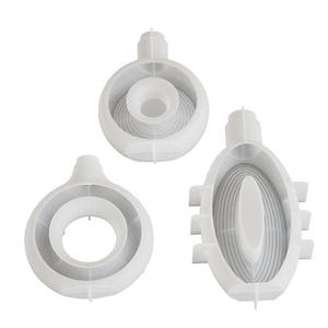 Molde <span class=keywords><strong>de</strong></span> silicona para jarrón <span class=keywords><strong>de</strong></span> resina con diseño geométrico hueco, modelo creativo DIY, jarrón decorativo estilo Ins con rayas en forma <span class=keywords><strong>de</strong></span> donut - Product Image 5