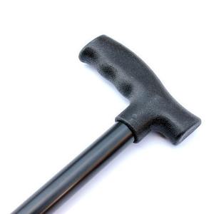 Bastón ajustable de aleación de aluminio con punta de goma para personas mayores, color negro, blanco, café, bastón retráctil de 2 secciones - Product Image 1