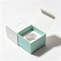 Caja de Cartón Pequeña de Lujo para Almacenamiento de Joyería, con Logotipo Personalizado, para Relojes, con Almohadilla Opcional, Venta al Por Mayor
