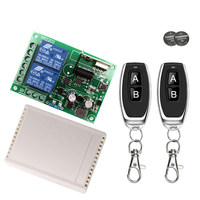 433 Mhz universel sans fil télécommande AC110V 220V 2CH relais Module récepteur 2B émetteur pour porte de Garage porte moteur lumière