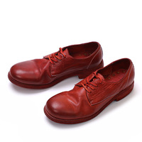 Chaussures en cuir de cheval lavées à la main Goodyear semelles en cuir célèbre marque Designer à lacets Derby Oxford chaussures personnalisées en gros