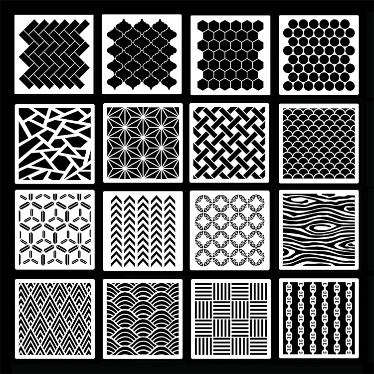 Wholesale PTE plastic template reusable stencil furniture wall stencil Decorative