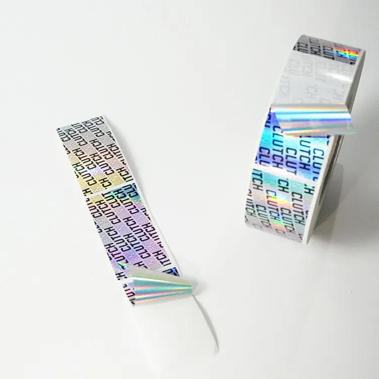 고품질 맞춤형 로고 자체 접착 비닐 방수 홀로그램 라벨 무지개 홀로그램 스티커