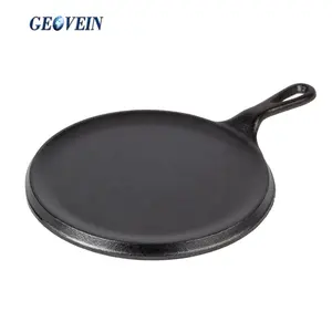 不粘Dosa Tawa Pan 12 "铸铁煎锅煎锅煎蛋卷26厘米