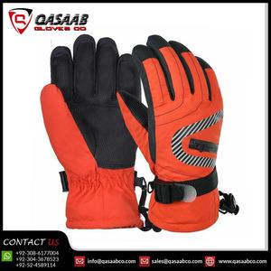ถุงมือกันลมหน้าจอสัมผัสสำหรับเด็กสีส้มสำหรับฤดูหนาว-ถุงมือสกีห้านิ้วสำหรับเด็กชายและเด็กหญิงสำหรับเล่นกีฬากลางแจ้ง - Product Image 2