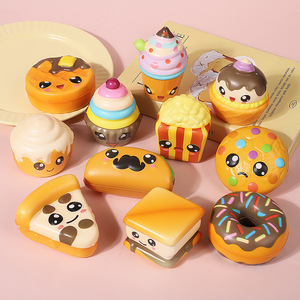 Juguete Antiestrés de PU con Forma de Donut, Pizza Grande de Dibujos Animados, Juguete de Descompresión de Rebote Lento - Product Image 1