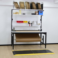 Mesa de Embalaje DETALL con Altura Ajustable para Operaciones de Envío, con Iluminación LED y Opciones de Alimentación