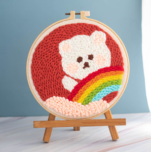 Kit <span class=keywords><strong>de</strong></span> Bordado con Aguja Mágica para Niños, Decoración del Hogar, Paisaje Arcoíris, con Aro, <span class=keywords><strong>Punto</strong></span> <span class=keywords><strong>de</strong></span> <span class=keywords><strong>Cruz</strong></span>, Manualidades - Product Image 4