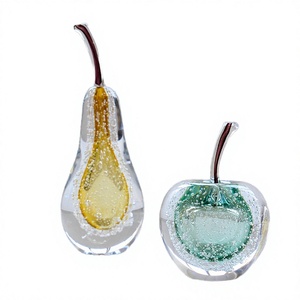 Evelyn - Cristal Natural en Forma de Manzana y Pera, Estilo Pop Art, Decoración para Bodas y Hogar, Piedras Energéticas para Meditación, Hechas a Mano, Ecológicas - Product Image 2