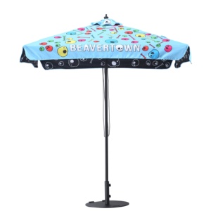 Ombrellone da Esterno 2x2M in Legno Inclinabile Colore Beige con Nappe - Product Image 1