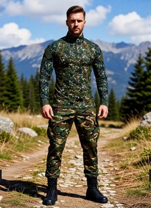 Camiseta de Manga Larga de Secado Rápido con Camuflaje - 160g Poliéster, Transpirable, Antiarrugas, para Deportes al Aire Libre y Ropa Deportiva - Product Image 3