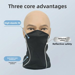 <span class=keywords><strong>Masque</strong></span> facial WRELS avec bande réfléchissante, <span class=keywords><strong>cache</strong></span>-<span class=keywords><strong>cou</strong></span> multifonctionnel, <span class=keywords><strong>masque</strong></span> anti-humidité, protection solaire, couvre-visage en soie glacée - Product Image 6