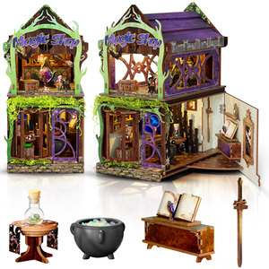 3D Wooden Jigsaw Puzzle DIY Cottage Magic House Retro Easy Assembly Model Toy Creative Ornaments Birthday Gift Ages 14+ - Product Image 1