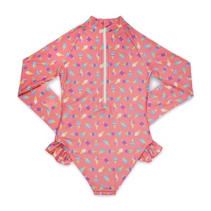 Traje de Baño de Manga Larga para Niñas, Traje de Baño de una Pieza para Bebés y Niños Pequeños - Product Image 2